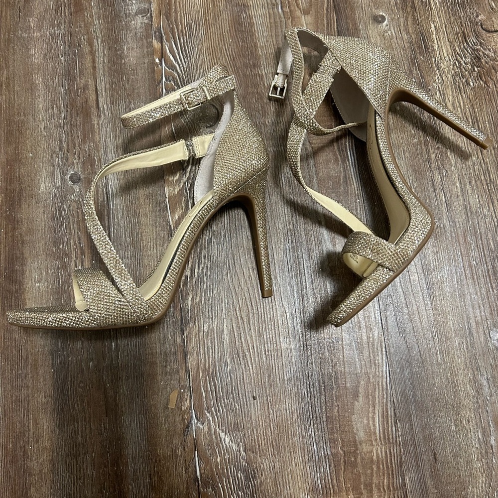 Elegant Gold Stiletto Heels
